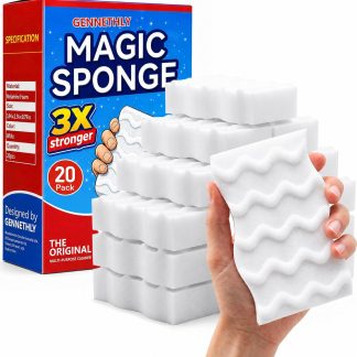 3X Density Magic Sponge Eraser, 20 Pack Cleaning Sponge for Kitchen & Bath