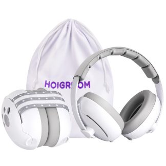 Baby Headphones for Noise, 2-in-1 Baby Ear Muffs Noise Protection for Ages 0-48 Months with Adjustable Headband Infant, Baby Hearing Protection Earmuffs for Outdoor, Sleep, Airplan