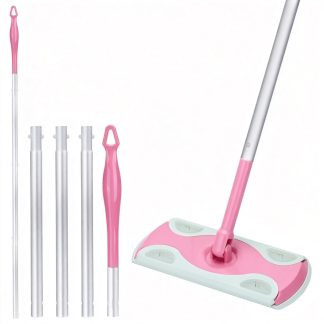Mop Handle Compatible with Swiffer, Detachable Pink Extra Long Mop Handle for Swiffer