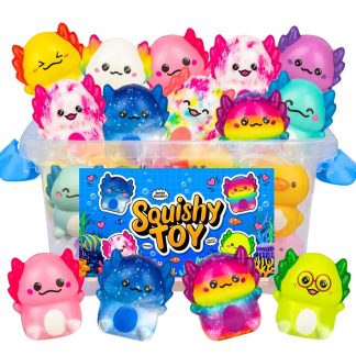 Cherislpy 24 Pack Slow Squishy Toys Soft Stress Relief Fidgets Toys for Kids Boys Girls Party Favors Novelty Classroom Prizes Goodie Bags Birthday Gifts，AX-XFH