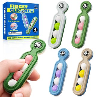 Fidget Toys Adults Stress Relief: 4 Pack Desk Fidget Clicker for ADHD Focus