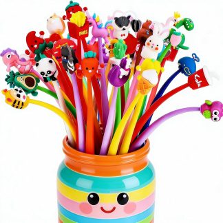 BESARME 30 PCS Fun Pens Prize Gifts for Kids Classroom, Cute Silicone Pen