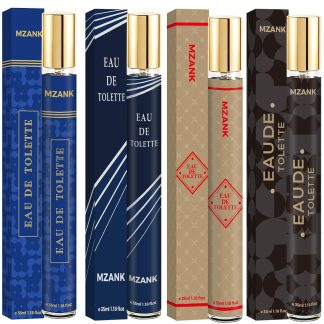 MZANK Cologne for Men, 4 Pack Perfume for Him, Mens Cologne Sampler Sets, Travel Size Perfume, Eau de Toilette, Body Spray Long Lasting Gifts for Him Birthday Anniversary Valentine