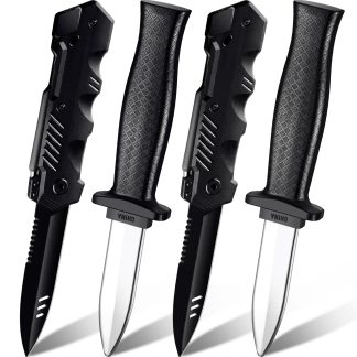Sumind 4 Pcs Retractable Fake Knife Prop Dagger Magic Toy,Mixed Style