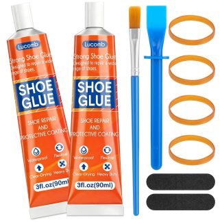 Shoe Glue Soles Repair -  180 ML Heavy Duty Clear Shoe Sole Repair Glue, Waterproof, High-Strength Adhesive, Dries in 24 Hrs -  Strong Glue Shoe for Soles, Heels & Repair on Boots, Lea