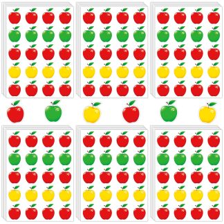 600Pcs Apple Stickers, Small Apple Stickers Back to School Classroom Reward