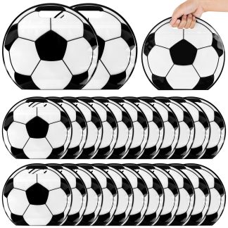 Hxezoc 25 PCS Soccer Goodie Bags with Handles Sealed Stand-Up Treat Candy Bags Sport Snack Bags for Boys Kids Soccer Theme Birthday Party Decoration Supplies