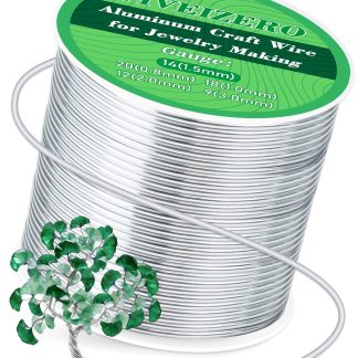 FIVEIZERO 14 Gauge Wire Aluminum Craft Wire,164ft Sliver Jewelry Wire