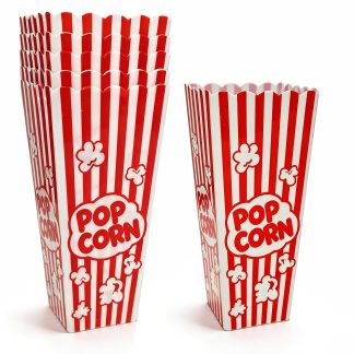 Homrelaxy 5 Pack Plastic Popcorn Containers, Reusable Popcorn Boxes