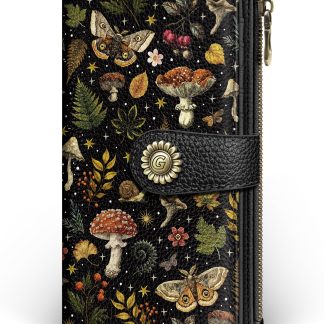 GIANCOMICS Mushroom Womens Wallet RFID Blocking, Credit Card Holder Bifold
